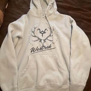 Women’s mint green Hoodie size medium . Please see pic of two spots on sleeve